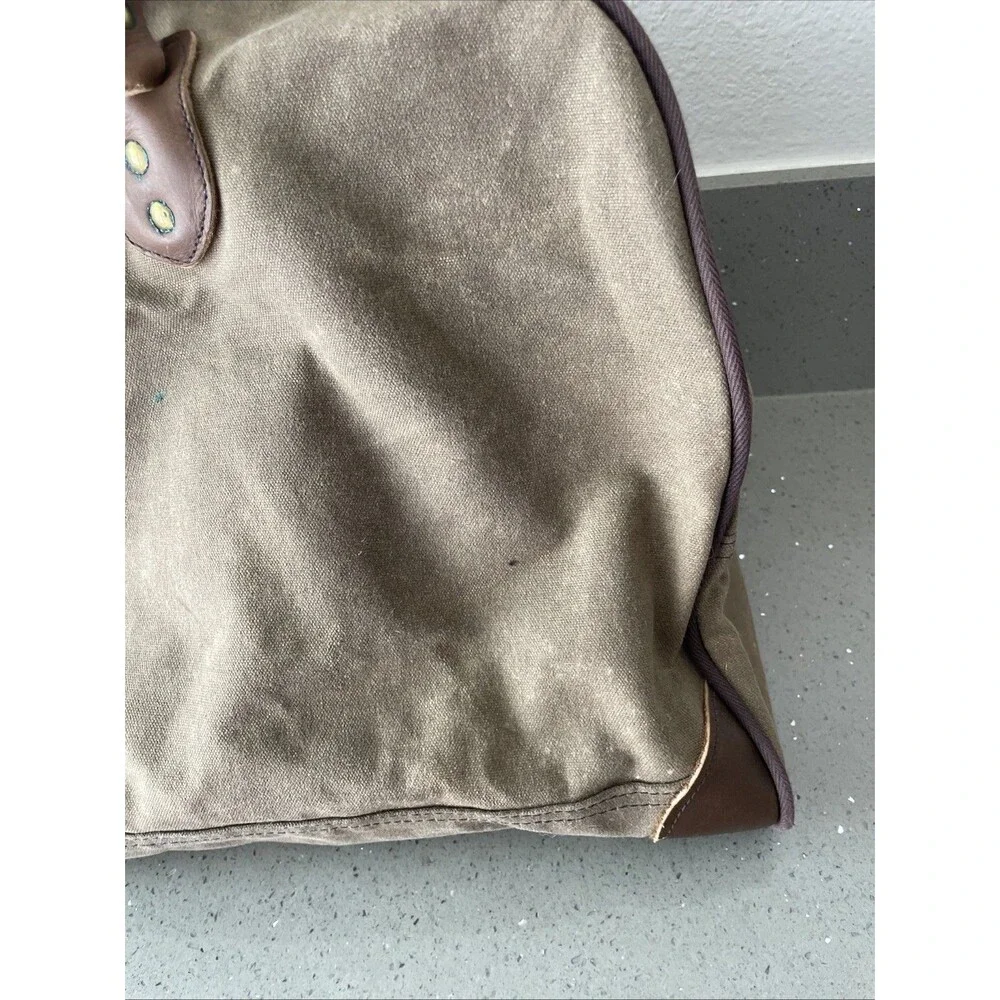 Frost River Canvas Duffle Bag Waxed Leather Straps Duluth Minnesota Brown